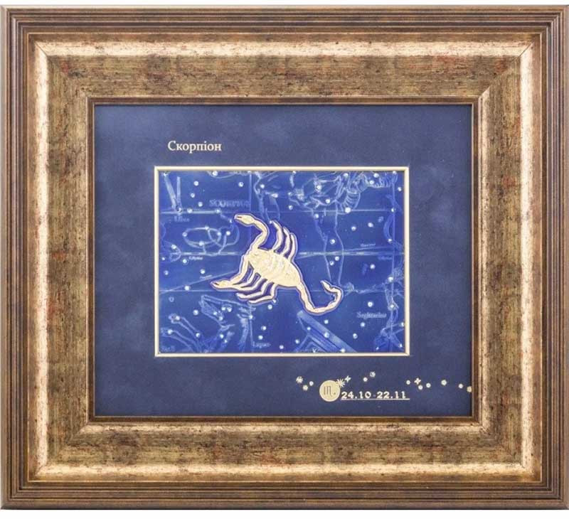 Подарочное панно «Знак зодиака Скорпион» фото 1 — ElitPodarok