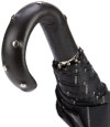 Парасолька складана FOLDING UMBRELLA WITH STUDS LEATHER HANDLE від PASOTTI фото 3 — ElitPodarok