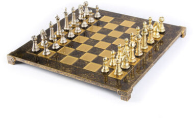 Шахматы Manopoulos Classic Metal Staunton S33BRO — ElitPodarok