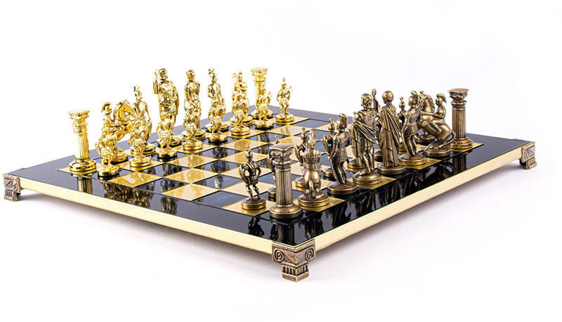 Шахи Manopoulos «Греко-римський період» S11CBLU на синьому полі фото 1 — ElitPodarok