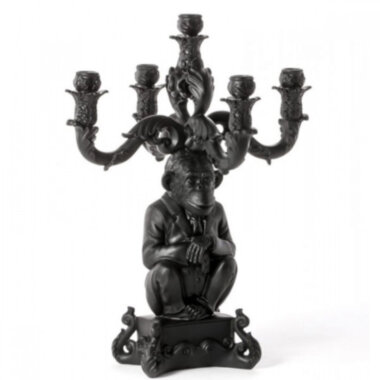 Канделябр «Шимпанзе» на 5 свічок чорний від Seletti — ElitPodarok