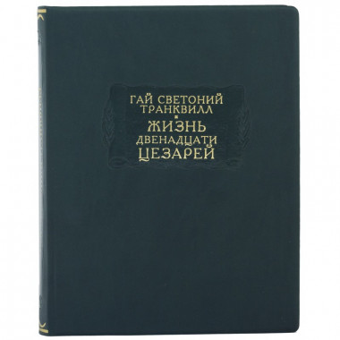 Книга в коже «Жизнь двенадцати цезарей» Гай Светоний Транквилл — ElitPodarok
