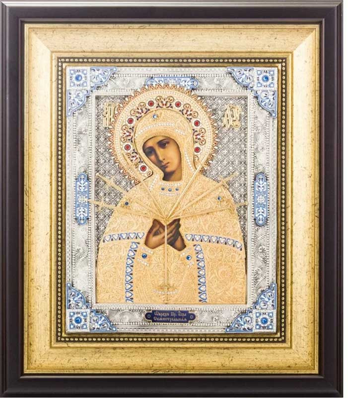 Икона подарочная «Богородица Семистрельная‎» фото 1 — ElitPodarok