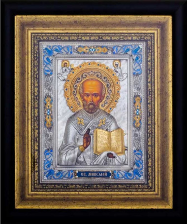 Икона позолоченная «‎Николай Чудотворец» — ElitPodarok