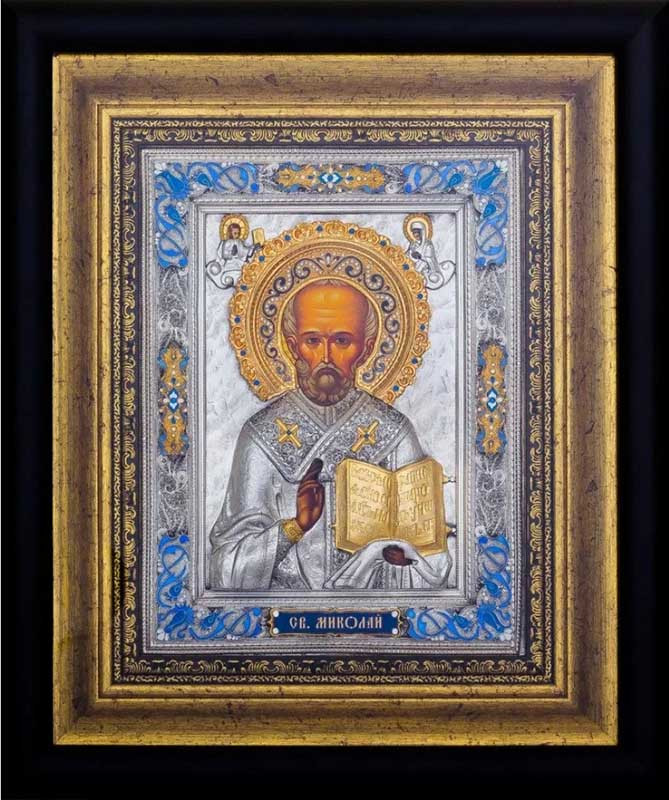 Икона позолоченная «‎Николай Чудотворец» фото 1 — ElitPodarok