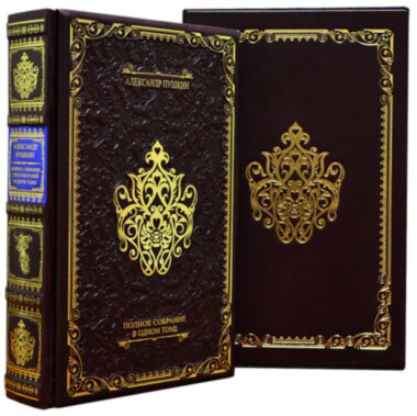 Книга в коже Александр Пушкин «Полное собрание стихотворений» — ElitPodarok