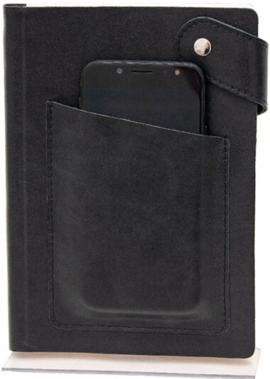 Кожаный ежедневник А5 с карманом — ElitPodarok