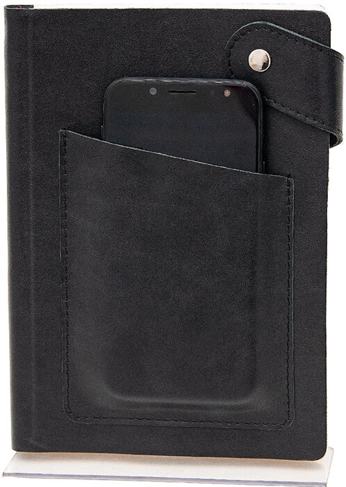 Шкіряний щоденник А5 з кишенею фото 1 — ElitPodarok