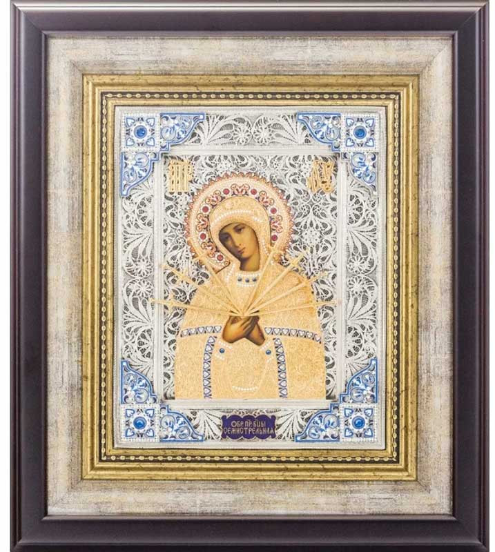 Ікона подарункова «Пресвята Богородиця Семистрільна‎» фото 1 — ElitPodarok