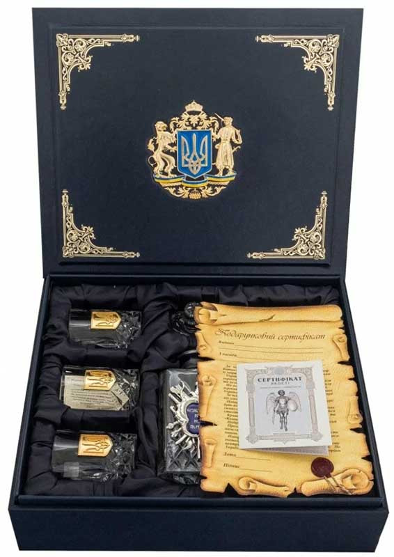 Подарунковий набір для віскі «Козацькому роду нема переводу» фото 1 — ElitPodarok