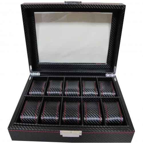 Шкатулка для хранения часов Craft 10PU.CARB.BL фото 1 — ElitPodarok