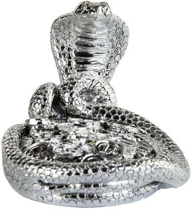 Статуэтка «Змея с монетами», серебро, 10×12,5×8,5 см — ElitPodarok