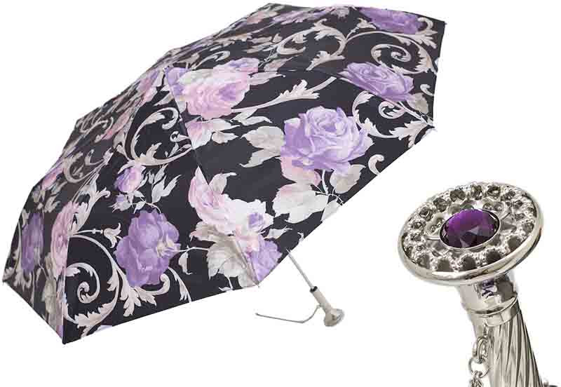 Зонт складной PURPLE ROSES от PASOTTI фото 1 &mdash; ElitPodarok