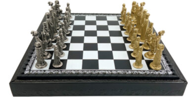 Комплект шахи і шашки Italfama Medioevale 71M + 218BN — ElitPodarok