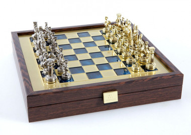 Шахи Manopoulos «Греко-римський період» SK3BLU на синій дошці — ElitPodarok