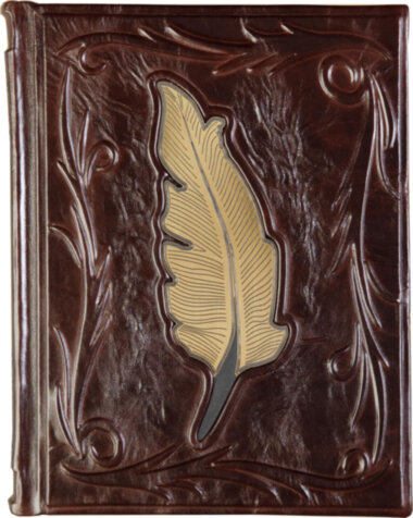 Книга в шкірі «Досліди Мудреца» (Мішель Монтень) — ElitPodarok