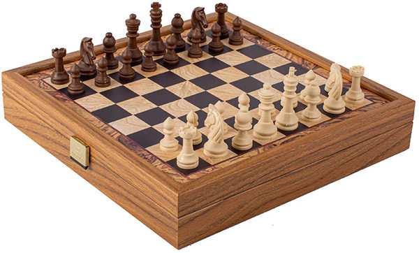 Набір ігор від Manopoulos шахи, нарди, шашки у дерев'яному футлярі STP28P фото 1 — ElitPodarok