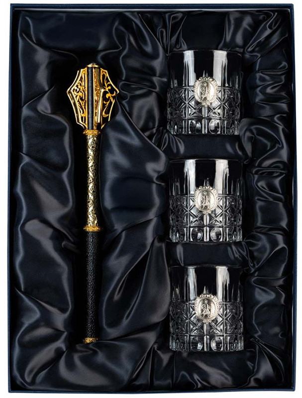 Подарунковий набір «Гетьманський» з булавою та склянками для віскі фото 1 — ElitPodarok