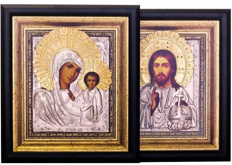 Икона «Спаситель и Богородица» Венчальная пара фото 1 — ElitPodarok