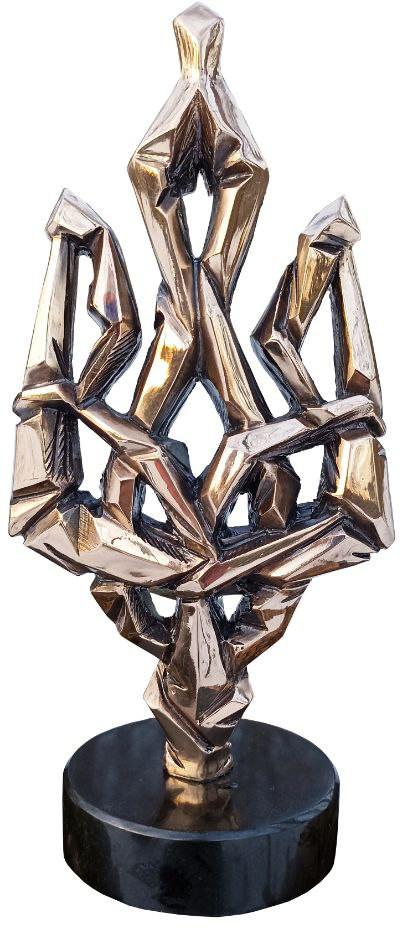 Бронзовая скульптура «Тризуб» от скульпторов Озюменко фото 1 — ElitPodarok