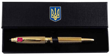 Подарок Ручка TENSO с миниатюрой эмблемы «Вооруженных сил Украины» — ElitPodarok