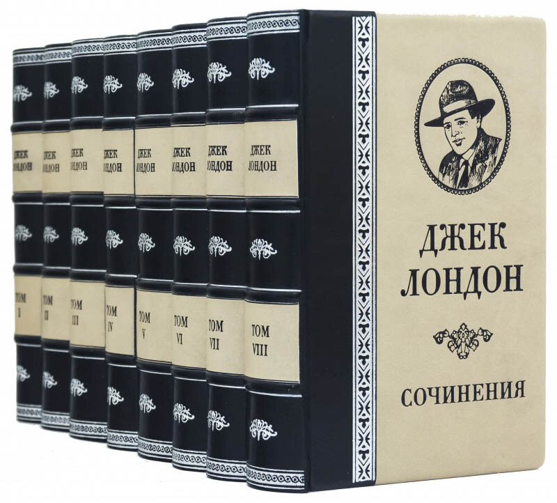 Джек Лондон. Бібліотека в шкіряній палітурці фото 1 — ElitPodarok