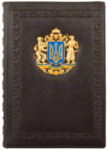 Кожаный ежедневник с трезубом — ElitPodarok