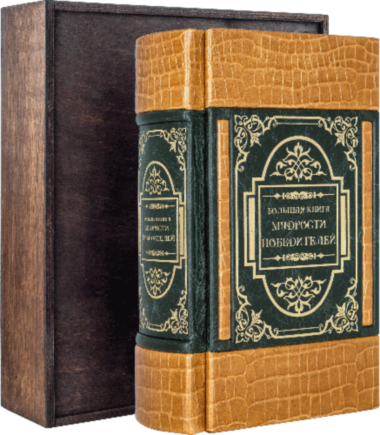 Шкіряна книга «Велика книга мудрості переможців» — ElitPodarok