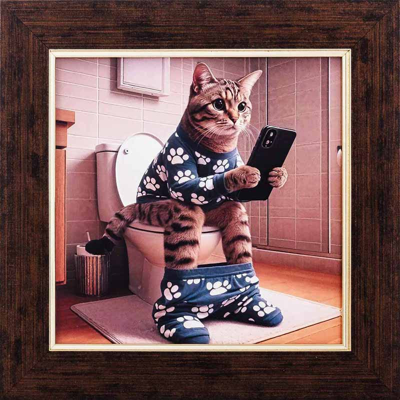 Картина на металле «Потешный кот» фото 1 — ElitPodarok