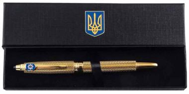 Подарок Ручка TENSO с миниатюрой эмблемы «Национальная полиция Украины» — ElitPodarok