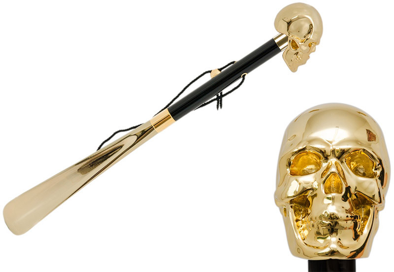 Ложка для обуви GOLD SKULL от PASOTTI фото 1 &mdash; ElitPodarok