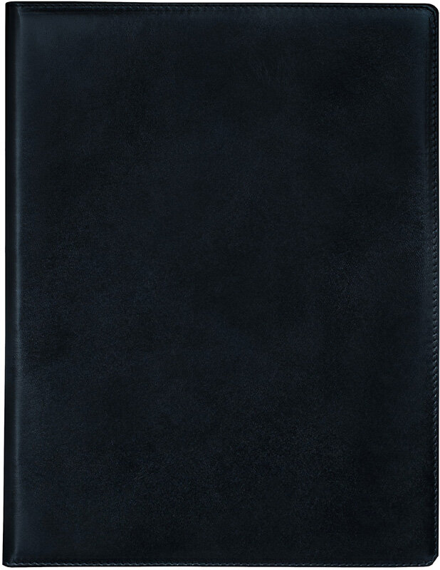 Шкіряна папка Classic чорна фото 1 — ElitPodarok