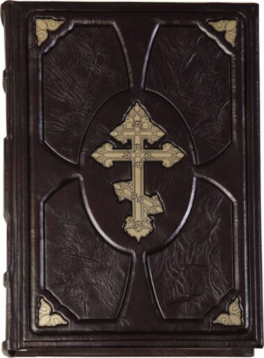 Подарункова книга «Біблія з хрестом» (золото) — ElitPodarok