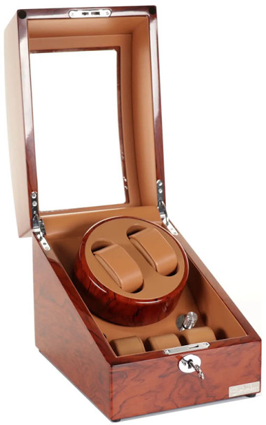 Шкатулка Salvadore для подзавода 2 часов L0023-3 BR  — ElitPodarok