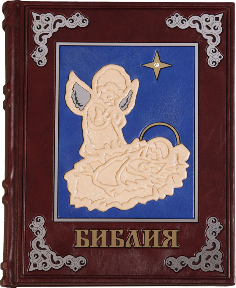 Книга «Дитяча Біблія» у шкіряній обкладинці фото 1 — ElitPodarok