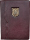 Шкіряна папка «Герб України» бордова фото 1 — ElitPodarok