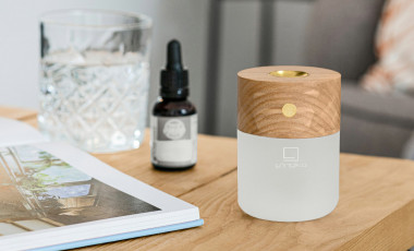 Аккумуляторная лампа-диффузор Gingko (Англия), дерево орех — ElitPodarok