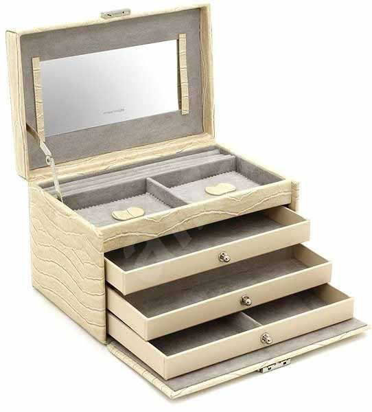 Шкатулка для драгоценностей Friedrich Lederwaren Jolie бежевая фото 1 — ElitPodarok