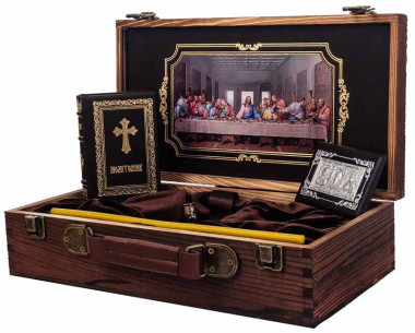 «Набор для Души: Молитва и Свет» в футляре из высококачественной древесины — ElitPodarok