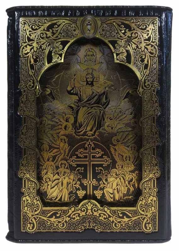 Эксклюзивная книга «Библия» в подарочном коробе, латунь фото 1 — ElitPodarok