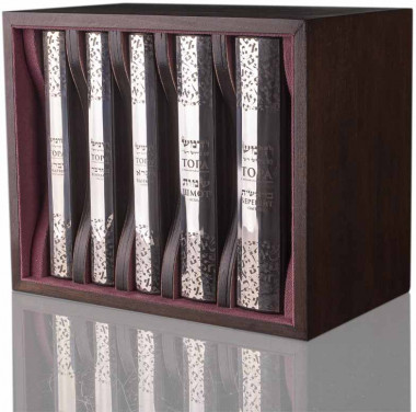 Пятикнижие в кожаном переплете с комментариями Раши и русским переводом — ElitPodarok