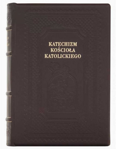 Книга в кожаной обложке «KATECHIZM KOŚCIOŁA KATOLICKIEGO» — ElitPodarok