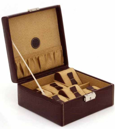 Шкатулка для хранения часов Friedrich Lederwaren Bond 6 коричневый — ElitPodarok