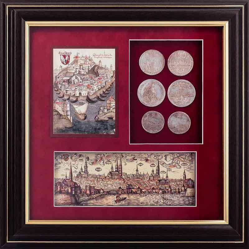 Композиція «Середньовічне портове місто та колекція талерів» фото 1 — ElitPodarok
