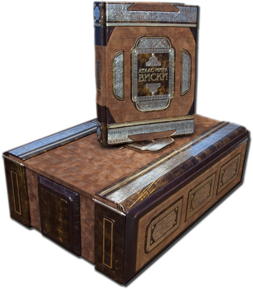 Книга «Віскі. Атлас світу» у шкіряній палітурці фото 1 — ElitPodarok