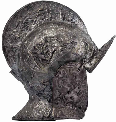 Декоративний посріблений шолом пізнього Середньовіччя та Ренесансу — ElitPodarok