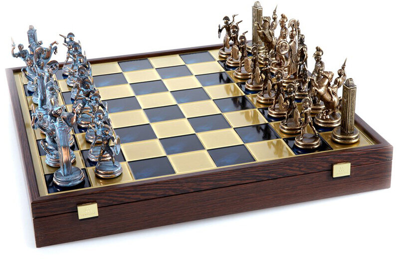 Шахматы Manopoulos "Греческая мифология" SK4BBLU, синие фото 1 — ElitPodarok