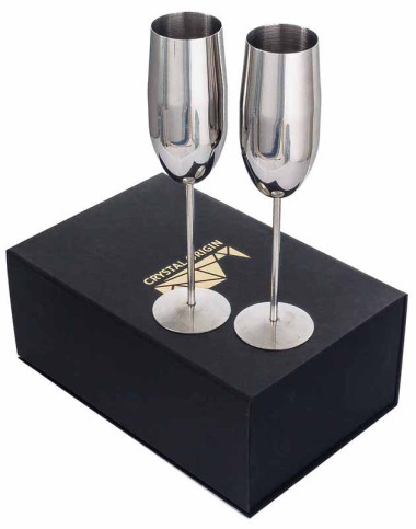 Подарочный набор бокалов для игристого «Блеск мгновений на двоих» — ElitPodarok