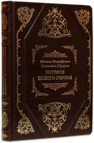 Книга в шкірі «Історія одного міста» М. Салтиков-Щедрін — ElitPodarok