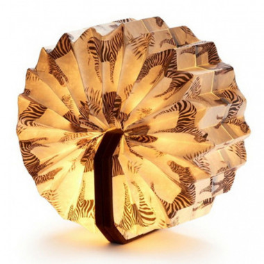 Світильник на акумуляторі Velvet ACCORDION Zebra Gingko (Англія), коричневий — ElitPodarok
